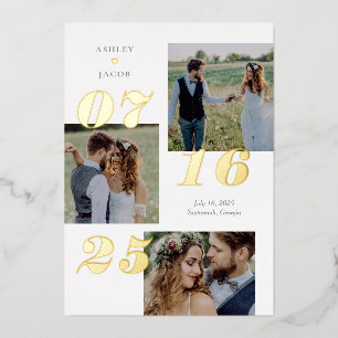 Verspreid vreugde ECHT FOLIE Save The Date Kaart