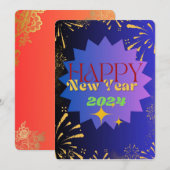 Verspreid vreugde en proost met unieke nieuwjaarsk kaart (Voorkant / Achterkant)