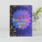 Verspreid vreugde en proost met unieke nieuwjaarsk kaart (Staand voorkant)