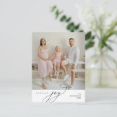 Verspreid vreugde, familiefoto, kerstgroet briefkaart (Staand voorkant)