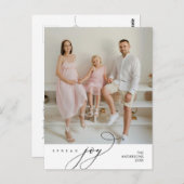 Verspreid vreugde, familiefoto, kerstgroet briefkaart (Voorkant / Achterkant)