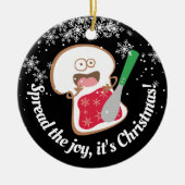 Verspreid vreugde jelly sandwich gepersonaliseerde keramisch ornament (Voorkant)