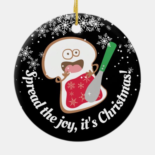 Verspreid vreugde jelly sandwich gepersonaliseerde keramisch ornament (Achterkant)