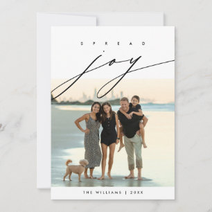 Verspreid vreugde, Kerstmis Familie Foto Layover Feestdagenkaart