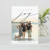 Verspreid vreugde, Kerstmis Familie Foto Overlay Feestdagenkaart (Staand voorkant)