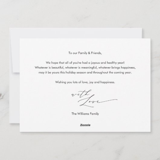 Verspreid vreugde, Kerstmis Familie Foto Overlay Feestdagenkaart (Achterkant)