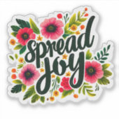 Verspreid vreugde met levendige bloemen en gedurfd sticker (Voorkant)