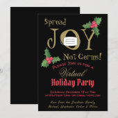Verspreid vreugde niet kiemen virtuele feestdag kaart (Voorkant / Achterkant)