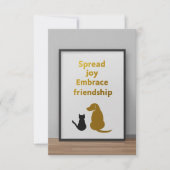 Verspreid vreugde, omarm vriendschap (Voorkant)