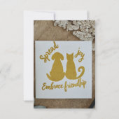 Verspreid vreugde, omarm vriendschap (Achterkant)