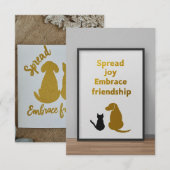 Verspreid vreugde, omarm vriendschap (Voorkant / Achterkant)