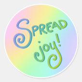 Verspreid vreugde! ronde sticker (Voorkant)