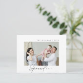 Verspreid vreugde, Vrolijke Kerstmisgroet, Familie Briefkaart (Staand voorkant)