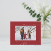 Verspreid vreugde, Vrolijke Kerstmisgroet, Familie Briefkaart (Staand voorkant)