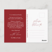 Verspreid vreugde, Vrolijke Kerstmisgroet, Familie Briefkaart (Achterkant)