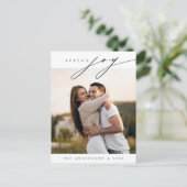 Verspreid vreugde, vrolijkste kerst familie foto m briefkaart (Staand voorkant)