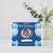 Verspreid vreugde: Whimsical verjaardagskaarten vo Uitnodiging Briefkaart (Staand voorkant)