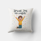 Verspreid vreugde zoals Confetti-levendig positivi Kussen (Achterkant)