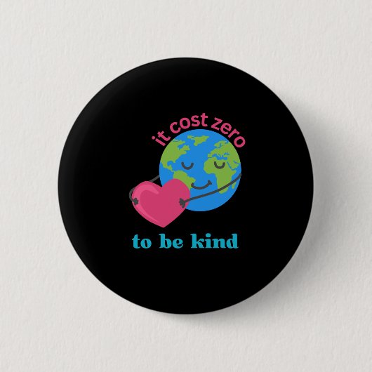 Verspreid vriendelijkheid Aarde en Hart Illustrati Ronde Button 5,7 Cm (Voorkant)