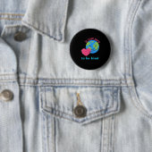 Verspreid vriendelijkheid Aarde en Hart Illustrati Ronde Button 5,7 Cm (In situ)