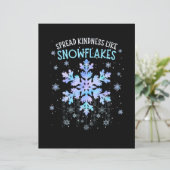 Verspreid vriendelijkheid als sneeuwvlokken Kerstl (Staand voorkant)