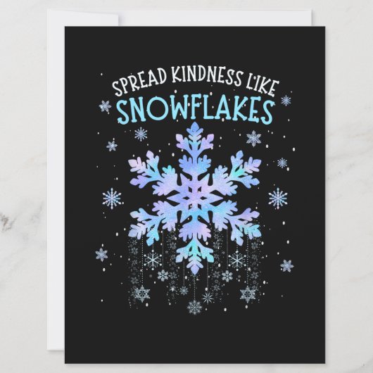 Verspreid vriendelijkheid als sneeuwvlokken Kerstl (Voorkant)