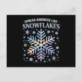 Verspreid vriendelijkheid als sneeuwvlokken Kerstl Feestdagenkaart (Voorkant)
