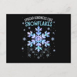 Verspreid vriendelijkheid als sneeuwvlokken Kerstl Feestdagenkaart