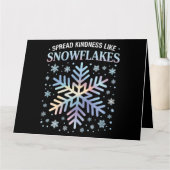 Verspreid vriendelijkheid als sneeuwvlokken Kerstl Kaart (Voorkant)