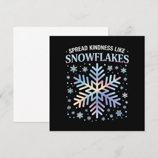 Verspreid vriendelijkheid als sneeuwvlokken Kerstl Kaart (Voorkant / Achterkant)