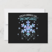Verspreid vriendelijkheid als sneeuwvlokken Kerstl Save The Date (Achterkant)