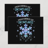 Verspreid vriendelijkheid als sneeuwvlokken Kerstl Save The Date (Voorkant / Achterkant)