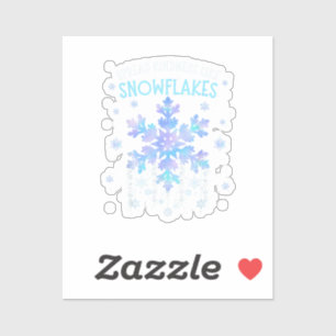 Verspreid vriendelijkheid als sneeuwvlokken Kerstl Sticker