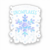 Verspreid vriendelijkheid als sneeuwvlokken Kerstl Sticker (Voorkant)