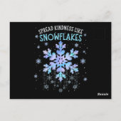 Verspreid Vriendelijkheid Als Sneeuwvlokken Kerstm Briefkaart (Achterkant)