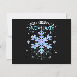 Verspreid Vriendelijkheid Als Sneeuwvlokken Kerstm Briefkaart