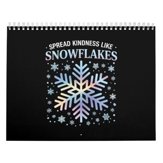 Verspreid Vriendelijkheid Als Sneeuwvlokken Kerstm Kalender (Hoes)