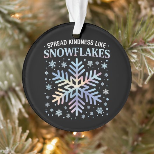 Verspreid Vriendelijkheid Als Sneeuwvlokken Kerstm Ornament (Boom)