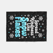 Verspreid Vriendelijkheid Als Sneeuwvlokken Sneeuw Fleece Deken (Voorkant (Horizontaal))