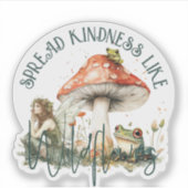 Verspreid vriendelijkheid als Wildflower Fairy mus Sticker (Voorkant)