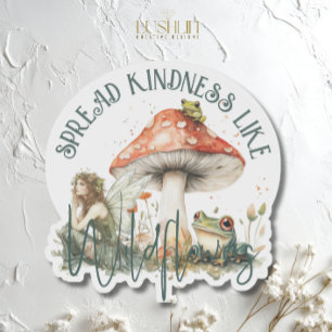 Verspreid vriendelijkheid als Wildflower Fairy mus Sticker