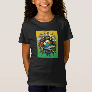 Verspreid Vriendelijkheid Kleurrijke Wereld Kunst T-shirt