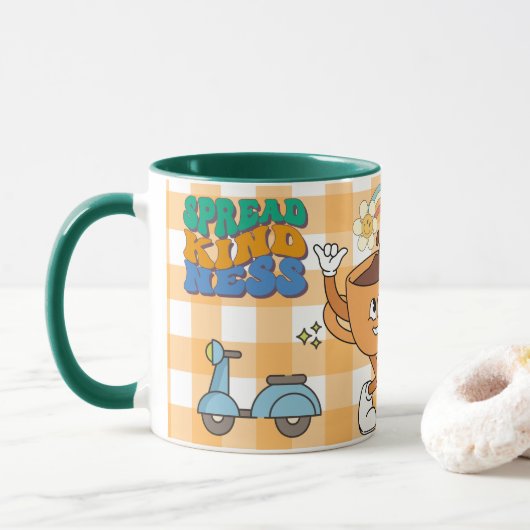 verspreid vriendelijkheid mok (Met donut)