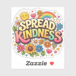 Verspreid Vriendelijkheid – Mooie Bloemrijke Regen Sticker