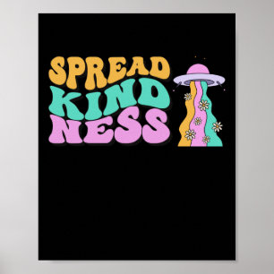 Verspreid Vriendelijkheid Pastel Ufo Regenboog Sti Poster