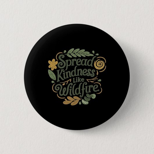 Verspreid vriendelijkheid - Positieve affirmatie S Ronde Button 5,7 Cm (Voorkant)