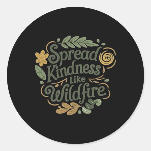 Verspreid vriendelijkheid - Positieve affirmatie S Ronde Sticker (Voorkant)
