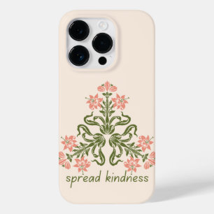 verspreid vriendelijkheid retro roze bloemen inspi Case-Mate iPhone 14 pro hoesje