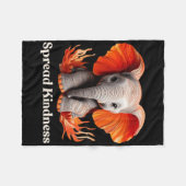 Verspreid vriendelijkheid Schattigee Oranje-roodac Fleece Deken (Voorkant (Horizontaal))