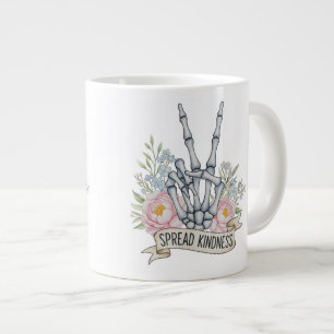 "Verspreid Vriendelijkheid" Skelet Vredesteken – W Grote Koffiekop